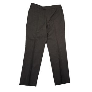 Pronto Uomo Signature Wool Dress Pants Trousers Mens Size 34x30 Flat Front Grey